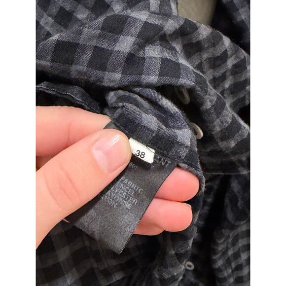 Isabel Marant Etoile Black Checkered Button Down - Picture 9 of 9